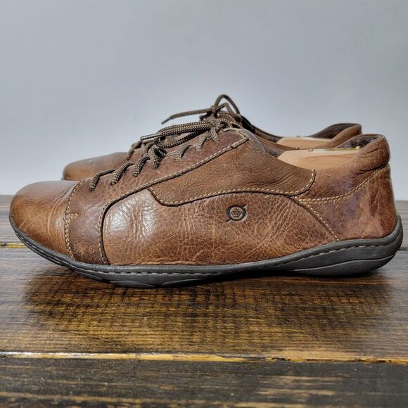 Born Men's Leather Shoes‎ BALANCE MAN MADE Brown Size 10.5 - Picture 1 of 16